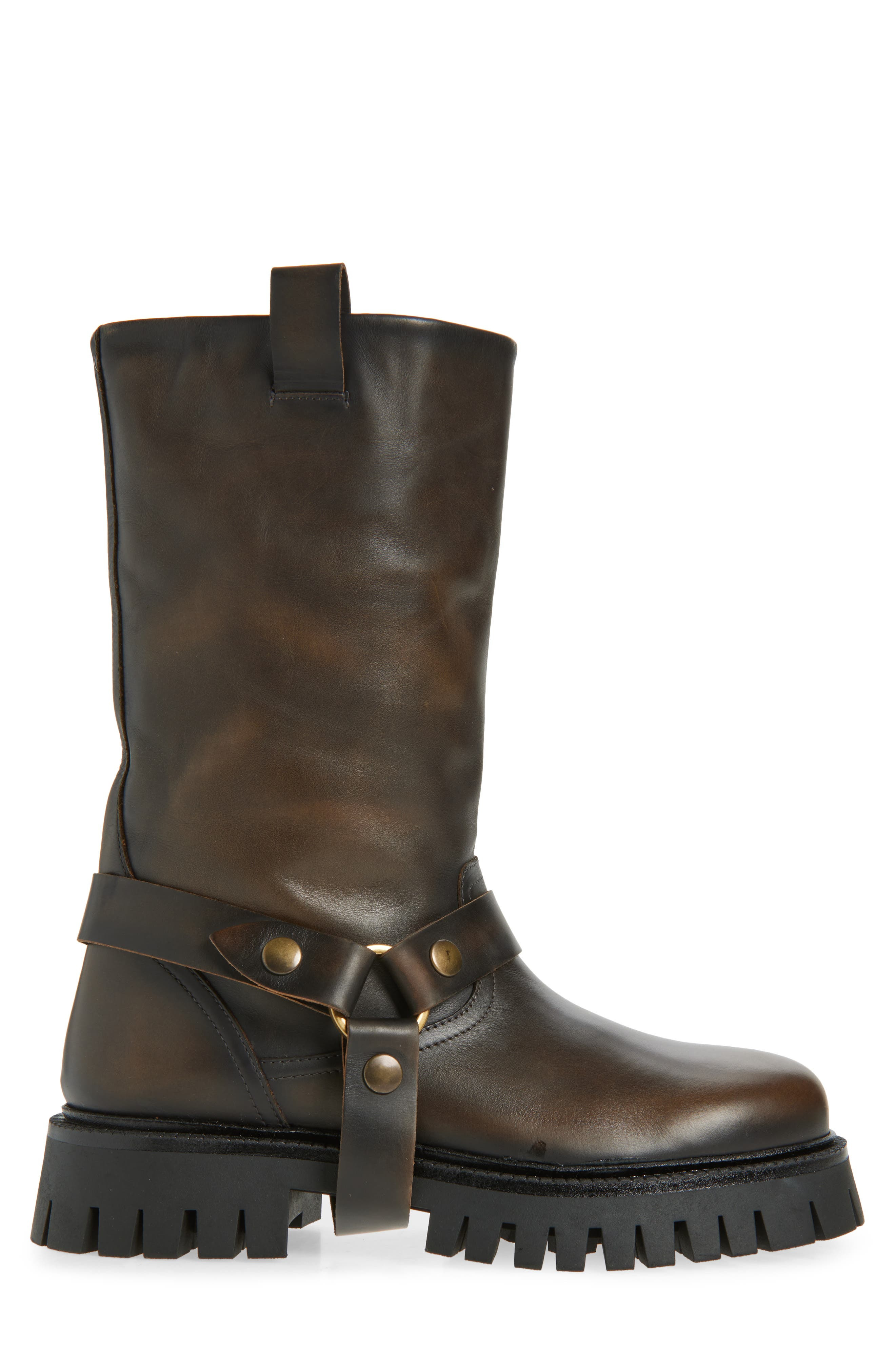 Golden Goose Kurt Moto Boot in Dark Brown/Beige at Nordstrom - 3