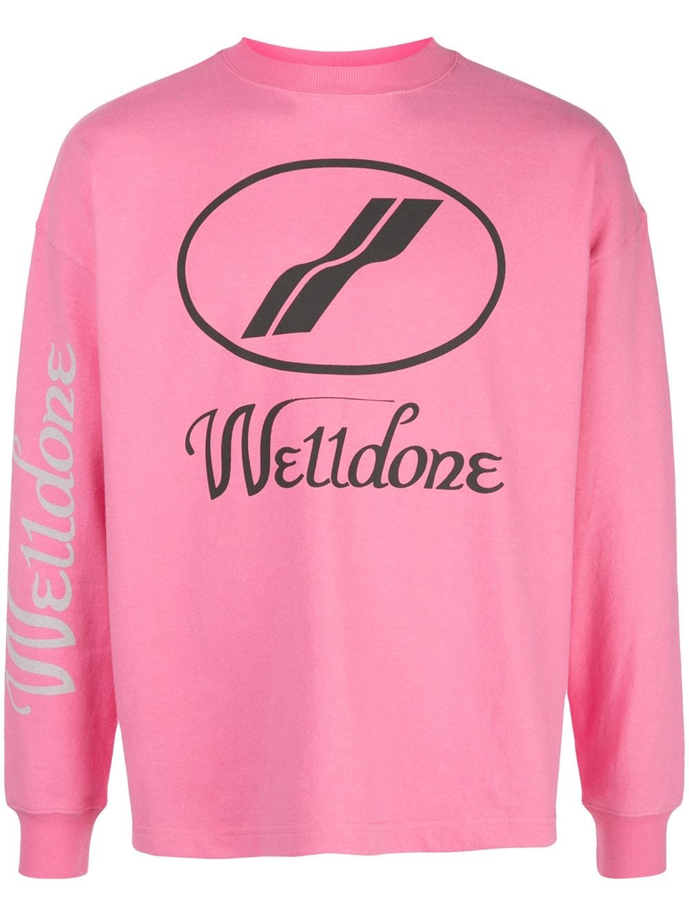 logo print crewneck sweatshirt - 1