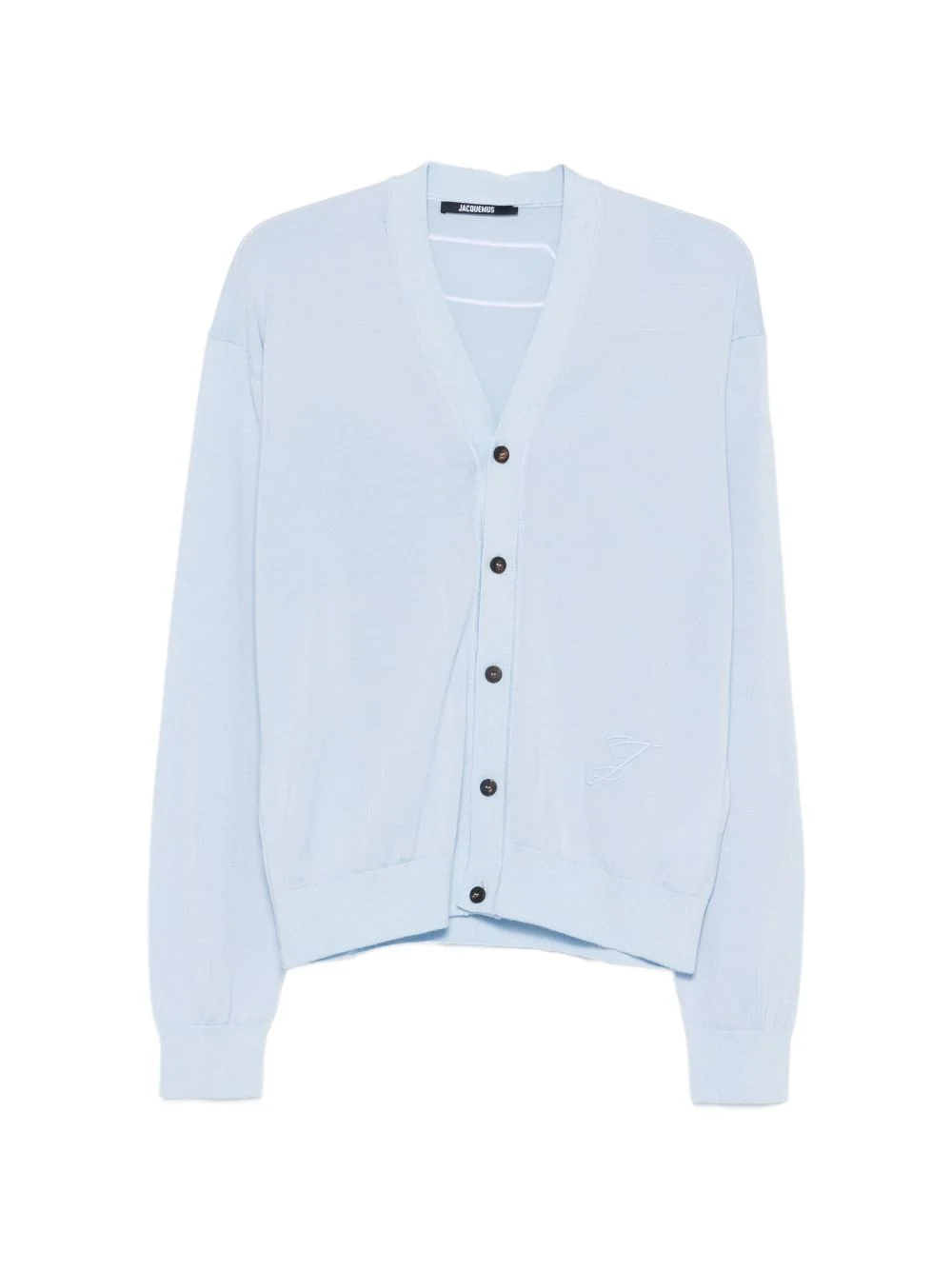 embroidered button cardigan - 1