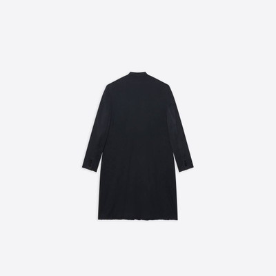 BALENCIAGA Men's Worn-out Tailored Coat in Black outlook