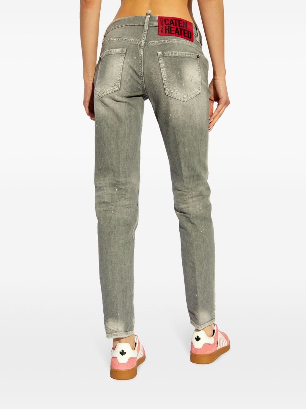 logo patch jeans - 4