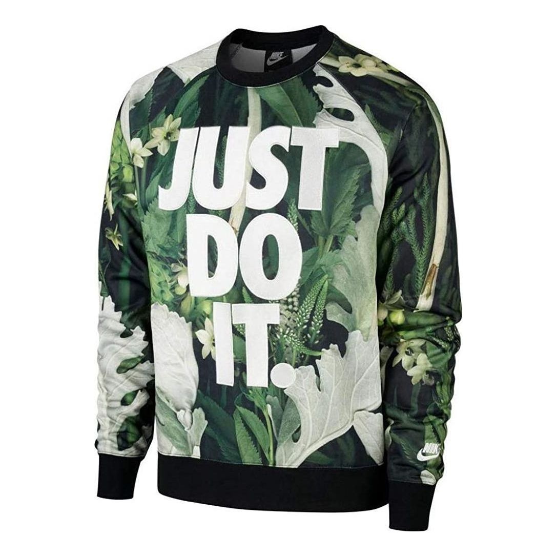 Nike Just Do It Floral Crew 'Green White' CK8178-083 - 1