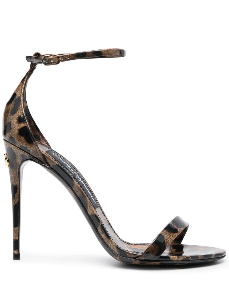 x Kim 115mm leopard-print sandals - 1