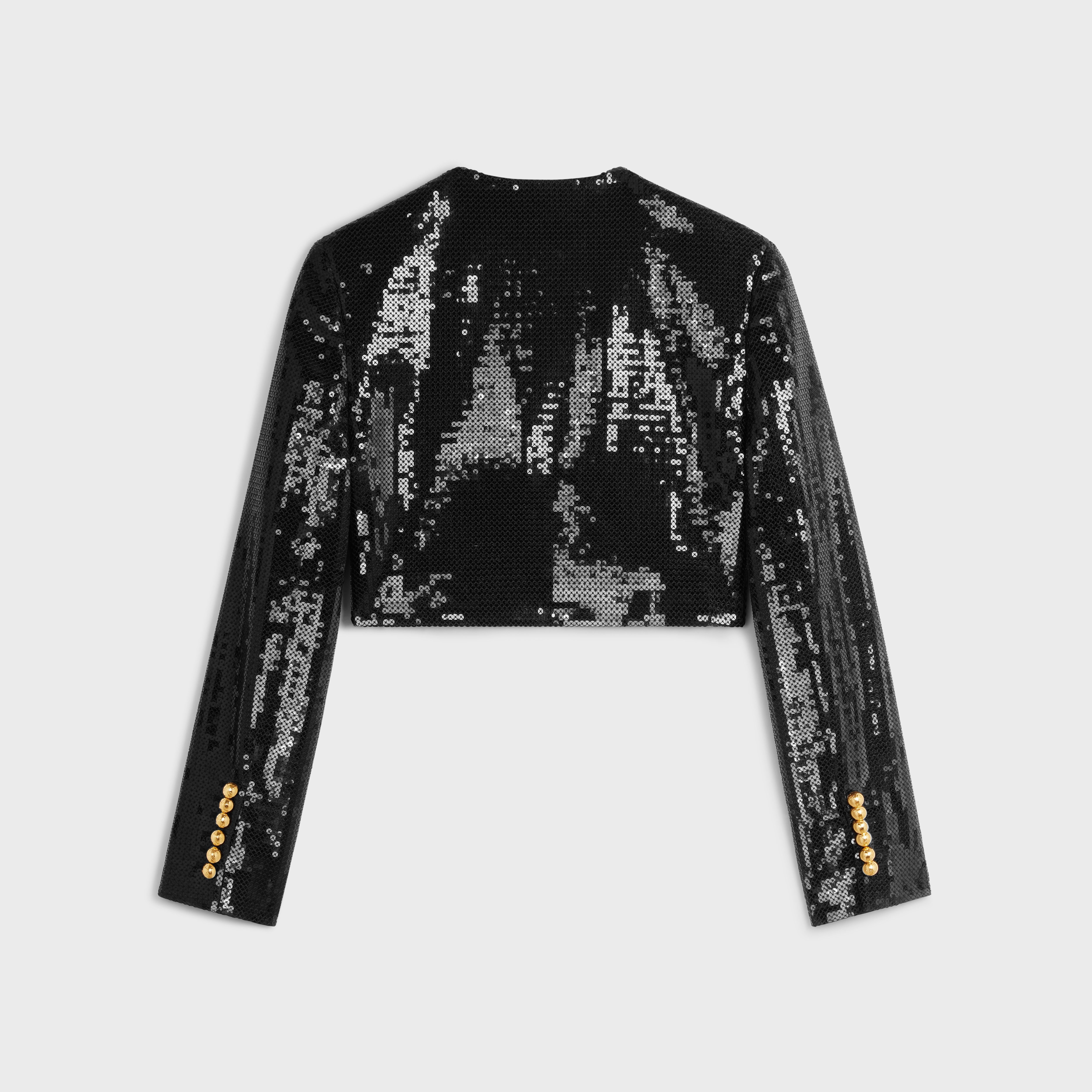 embroidered bolero in wool gabardine - 2
