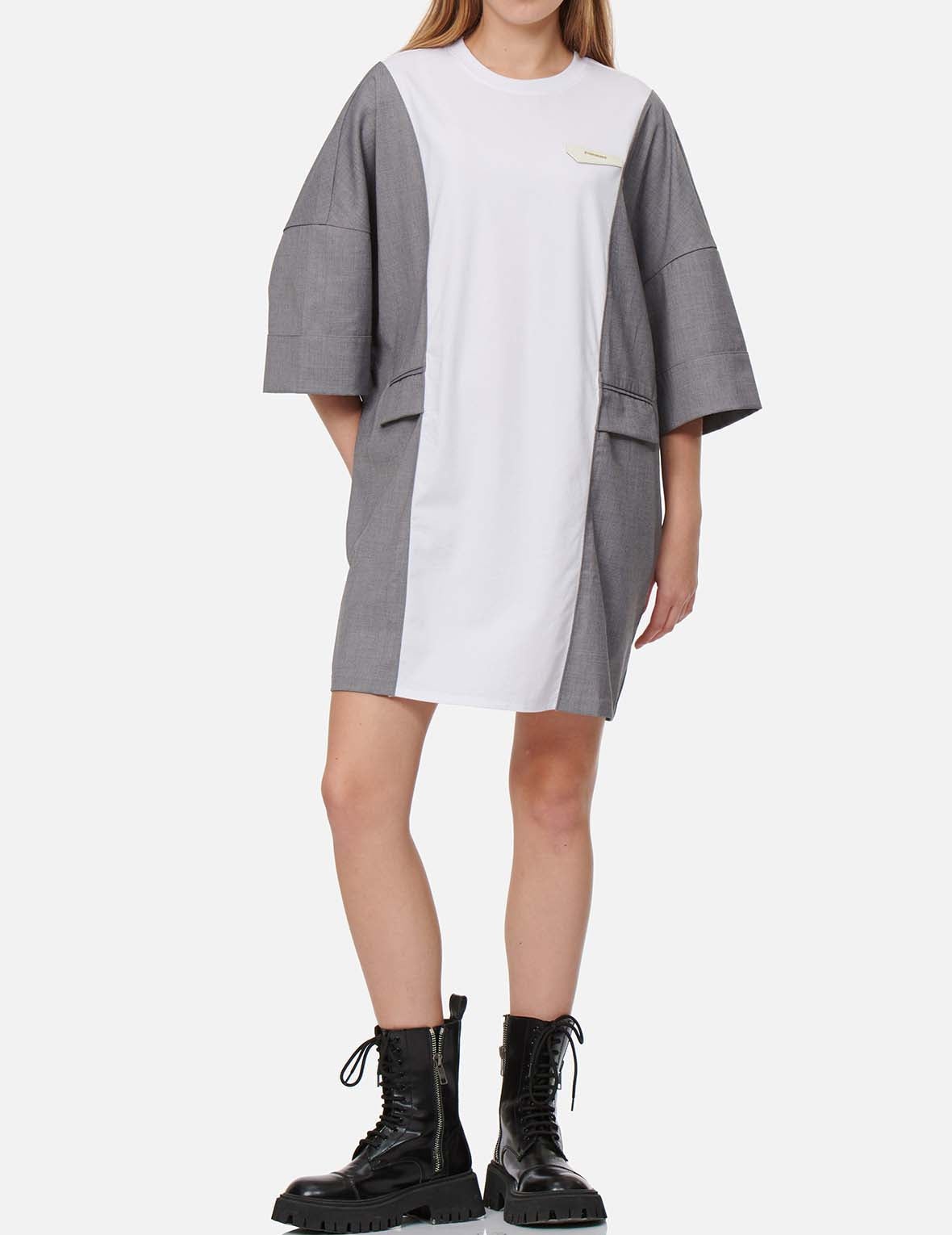Fabric Blocking Panelled Dress - 5