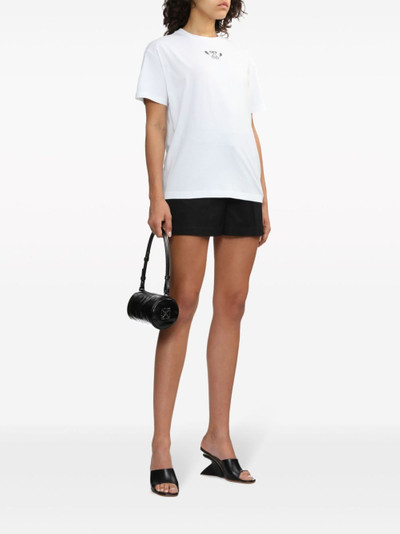 Off-White pressed-crease cotton mini shorts outlook