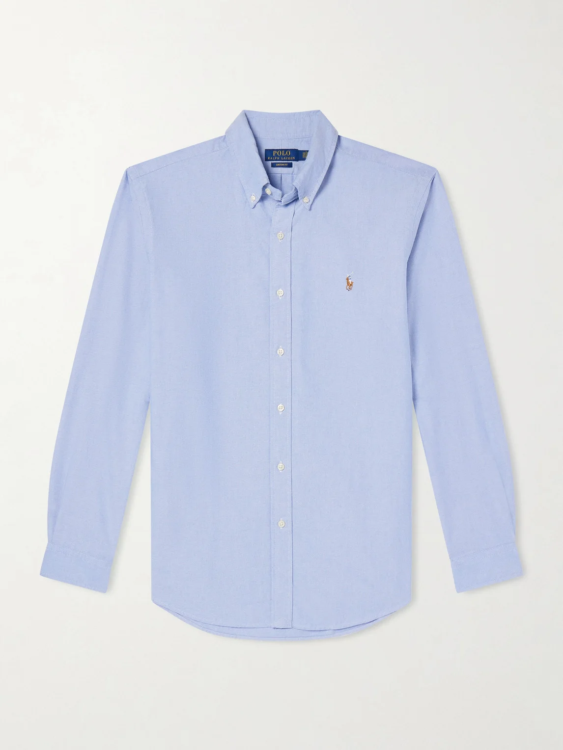 Button-Down Collar Logo-Embroidered Cotton Oxford Shirt - 1