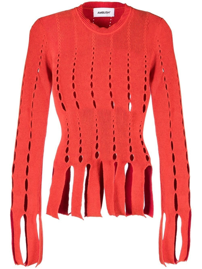 cut-out knitted top 1