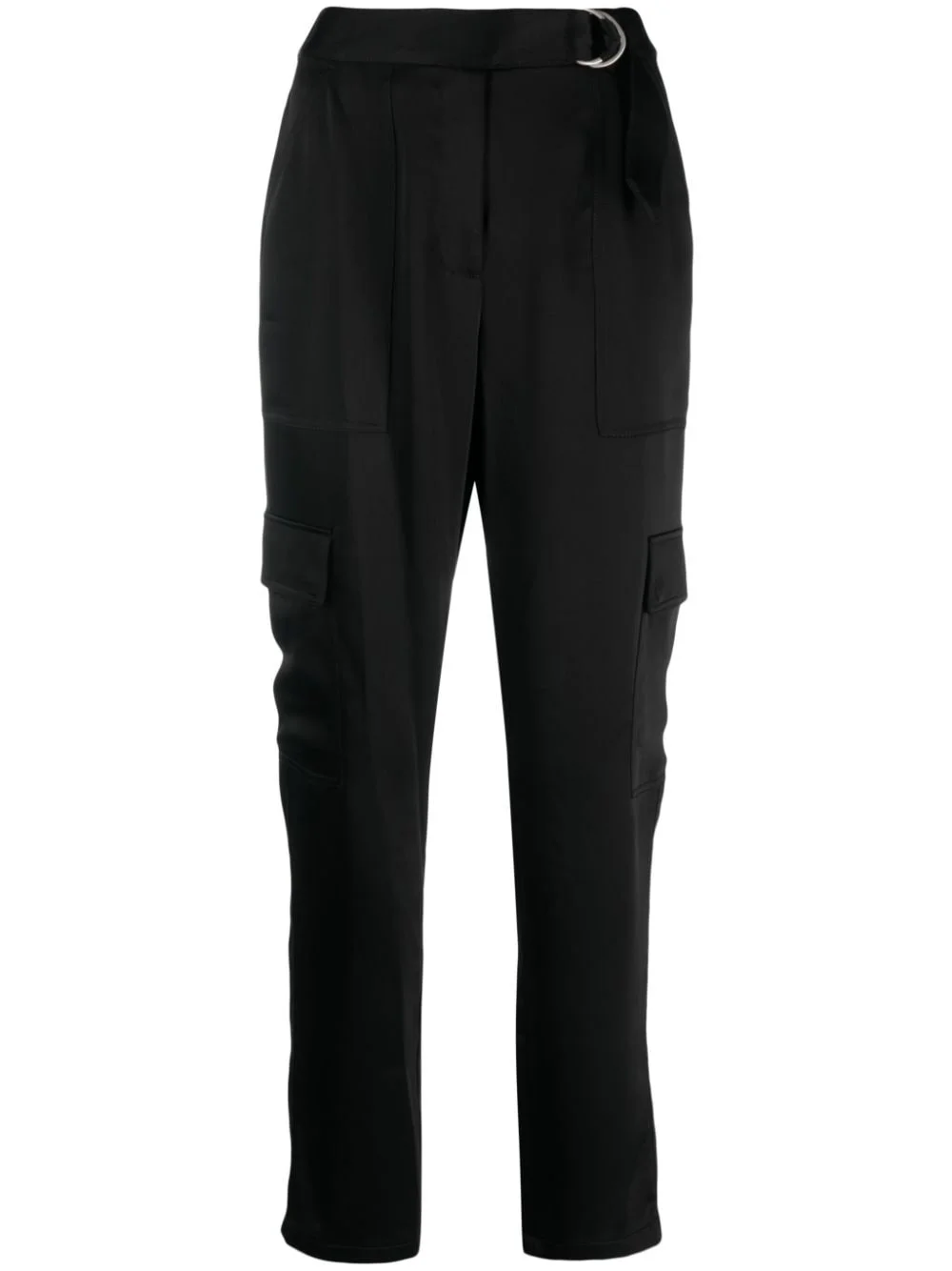 tapered-leg satin trousers - 1
