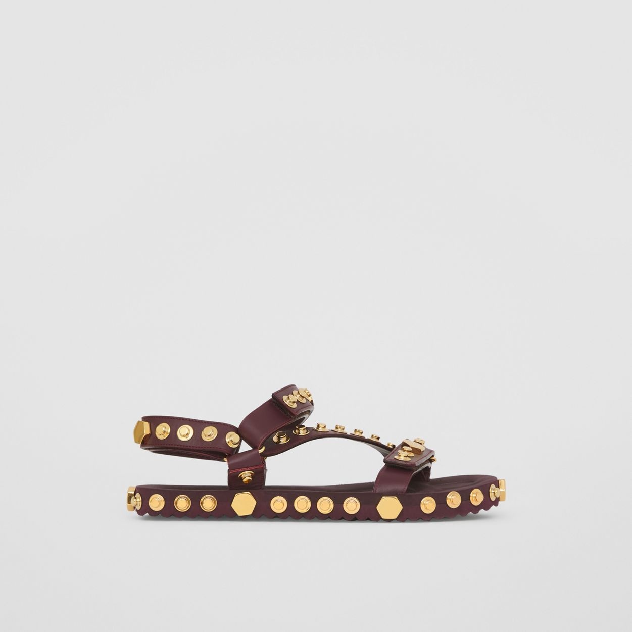 Studded Leather Sandals - 6