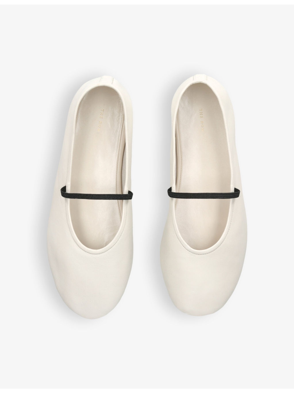 Elastic-strap leather ballet flats - 2