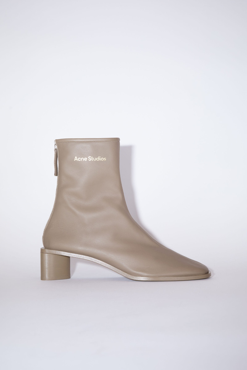 Square toe booties - Mud green 1