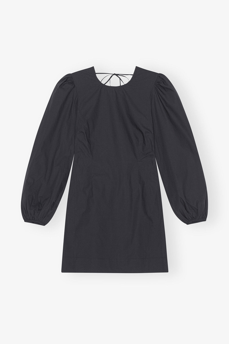 COTTON POPLIN OPEN BACK MINI DRESS 1