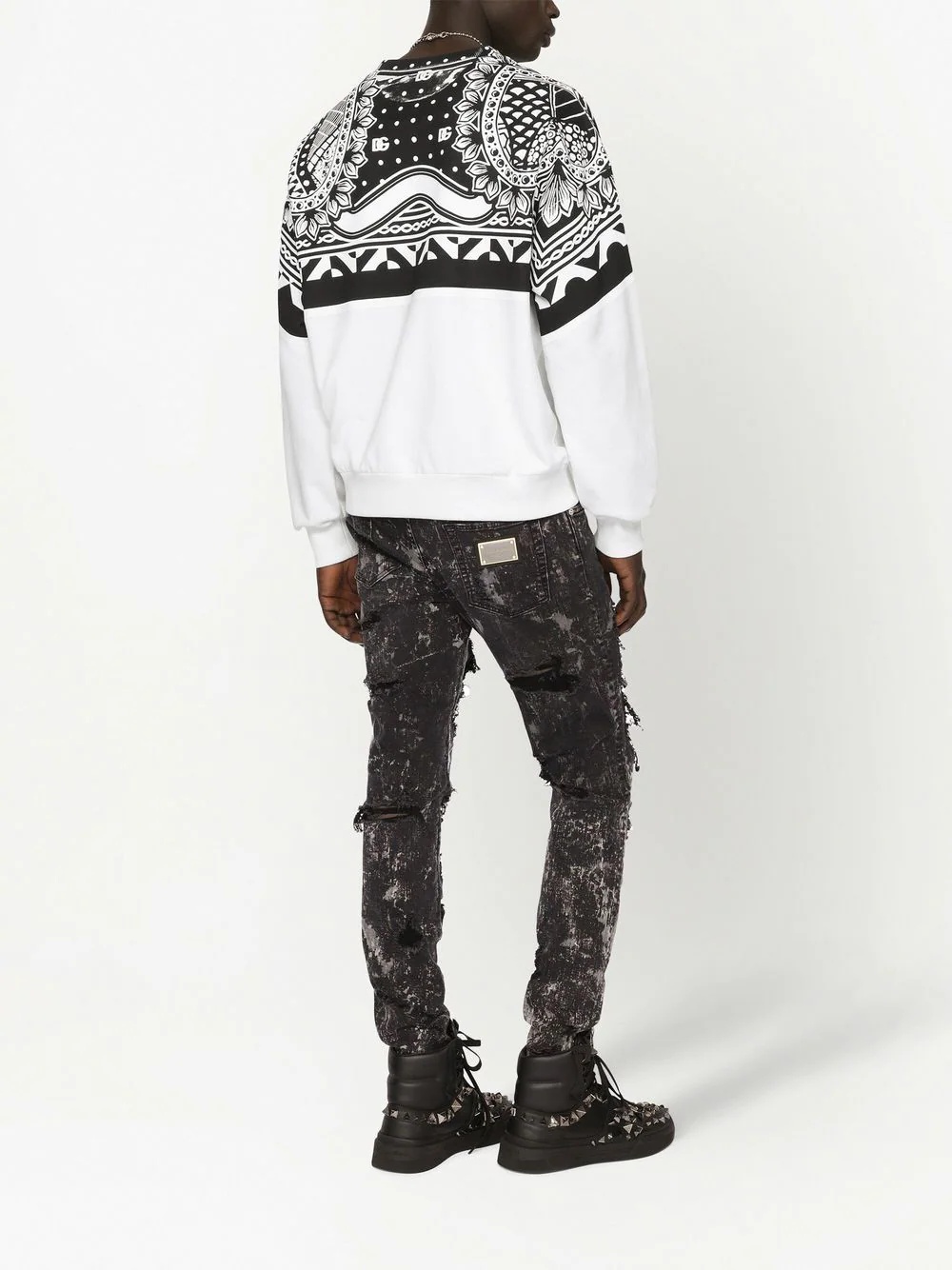 bandana-print sweatshirt - 4