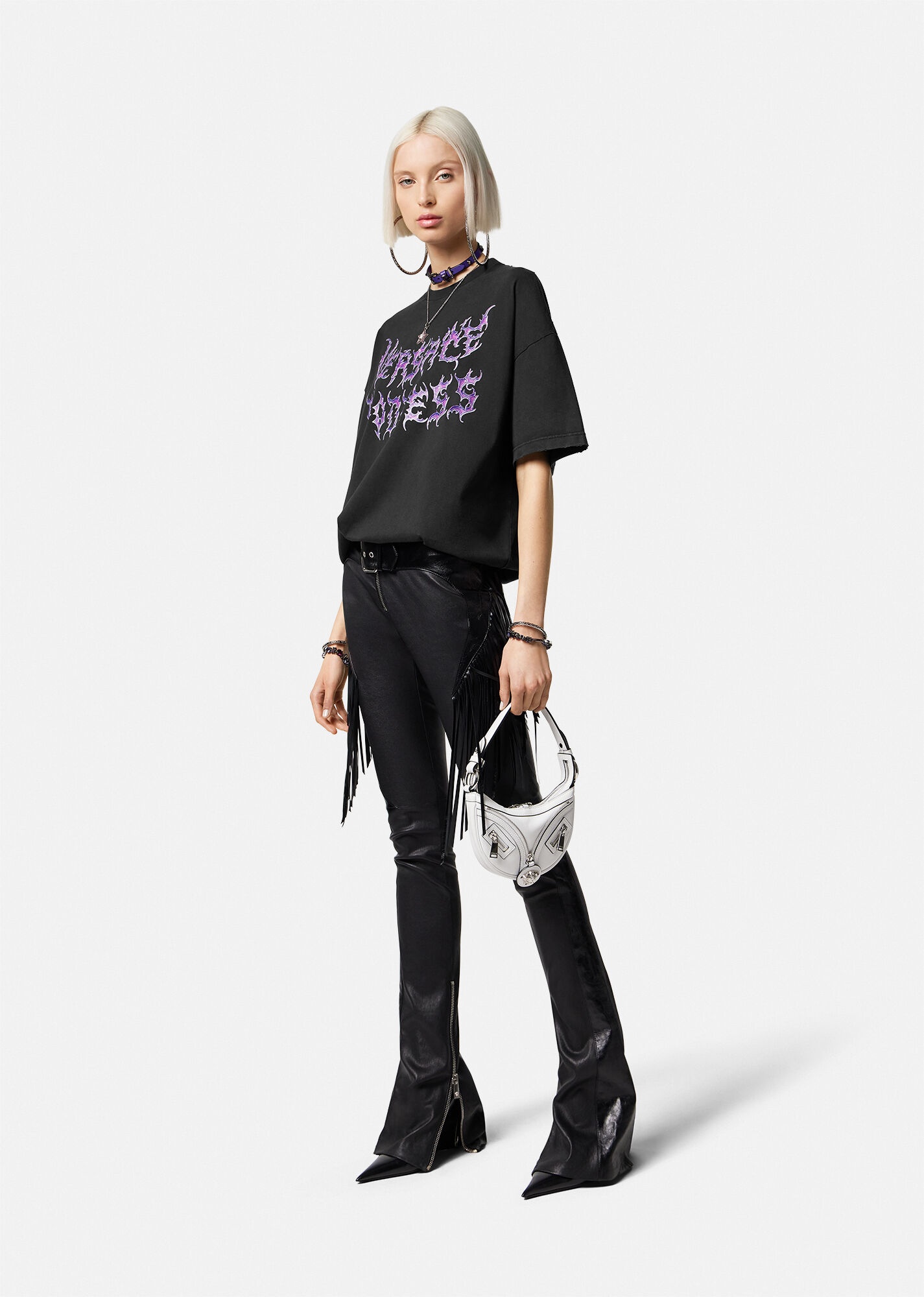 VERSACE Versace Goddess Oversized T-Shirt | REVERSIBLE