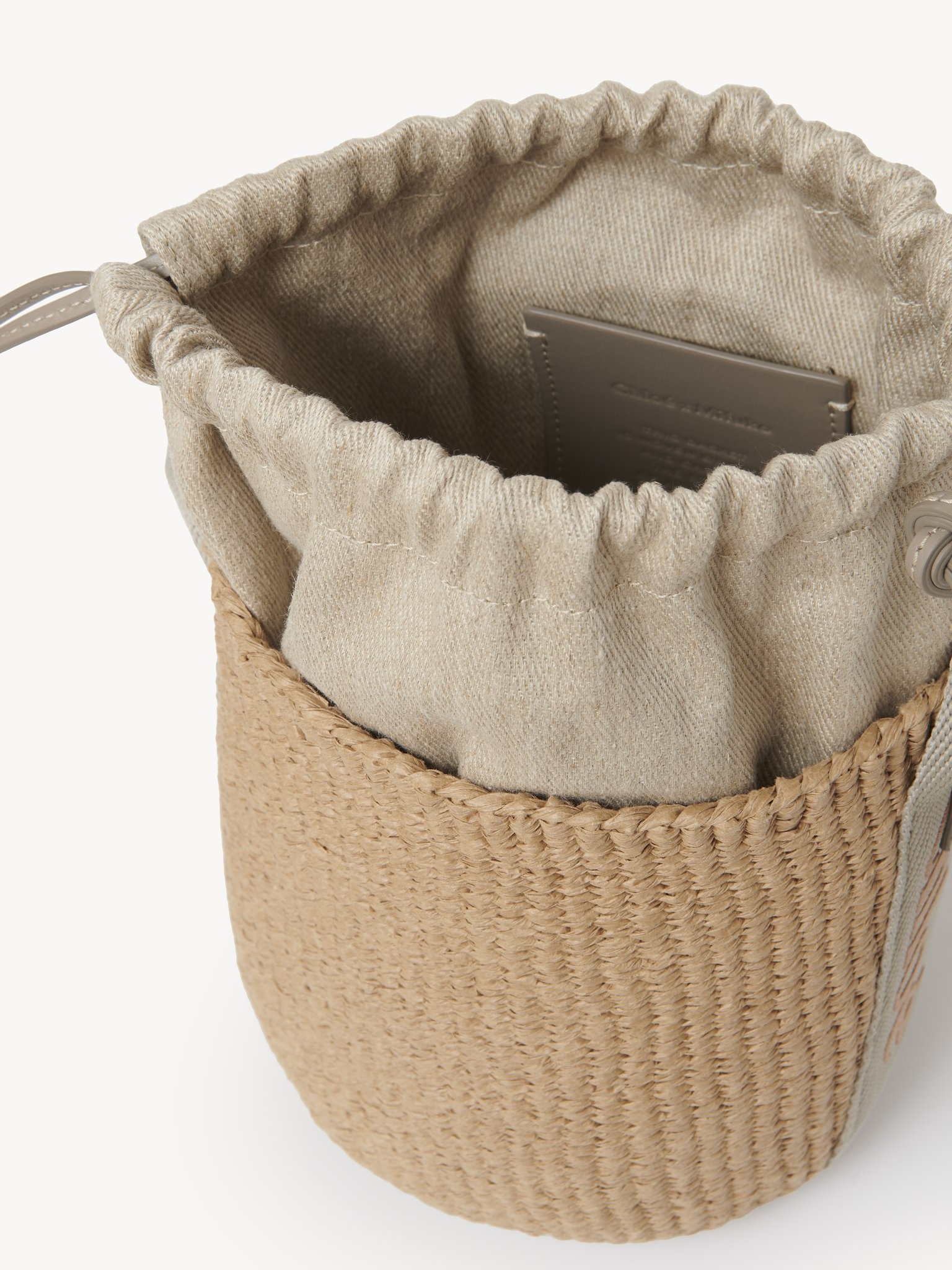 SMALL WOODY BASKET IN NATURAL FIBERS - 4