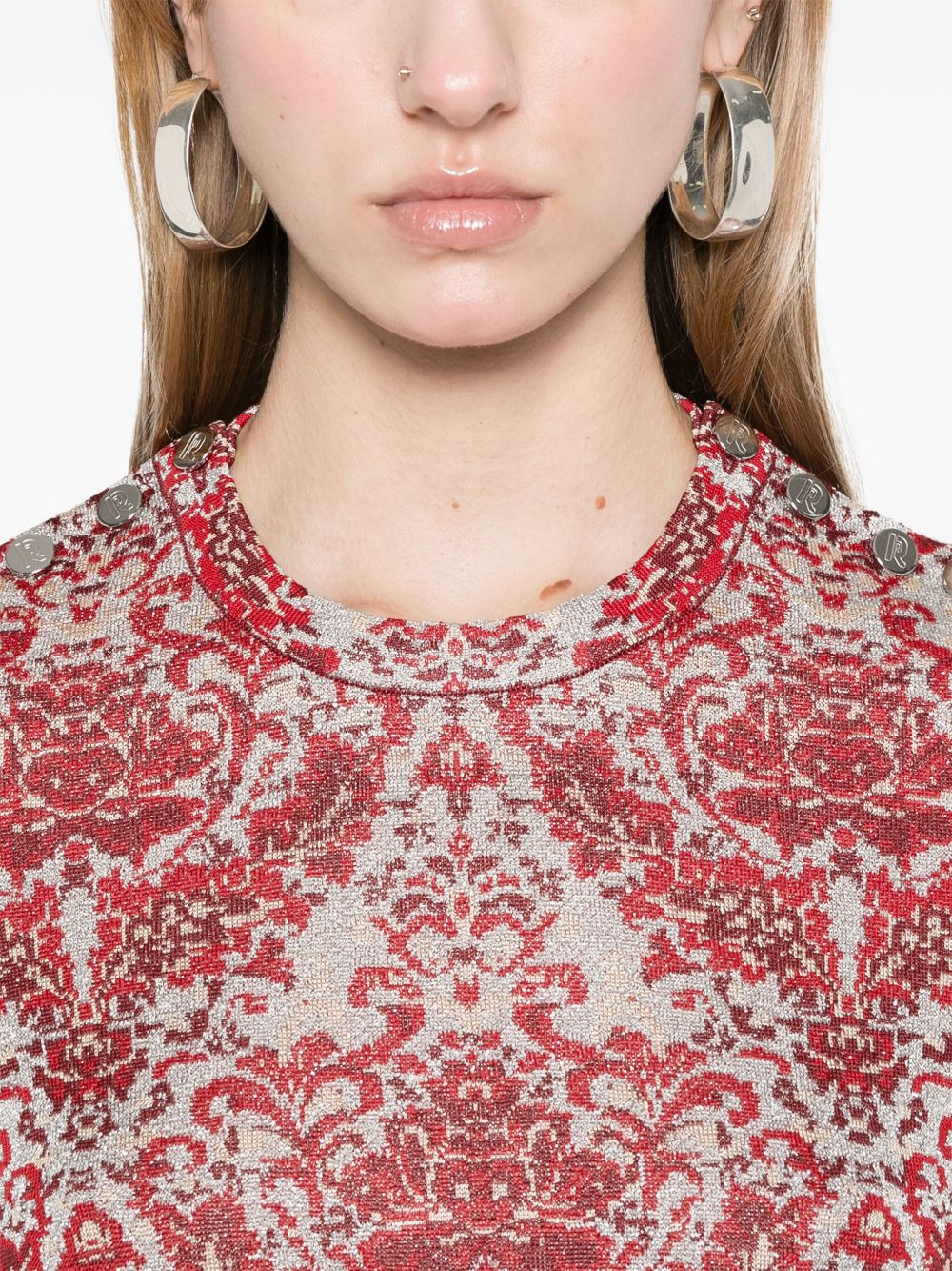 paisley-jacquard top - 5