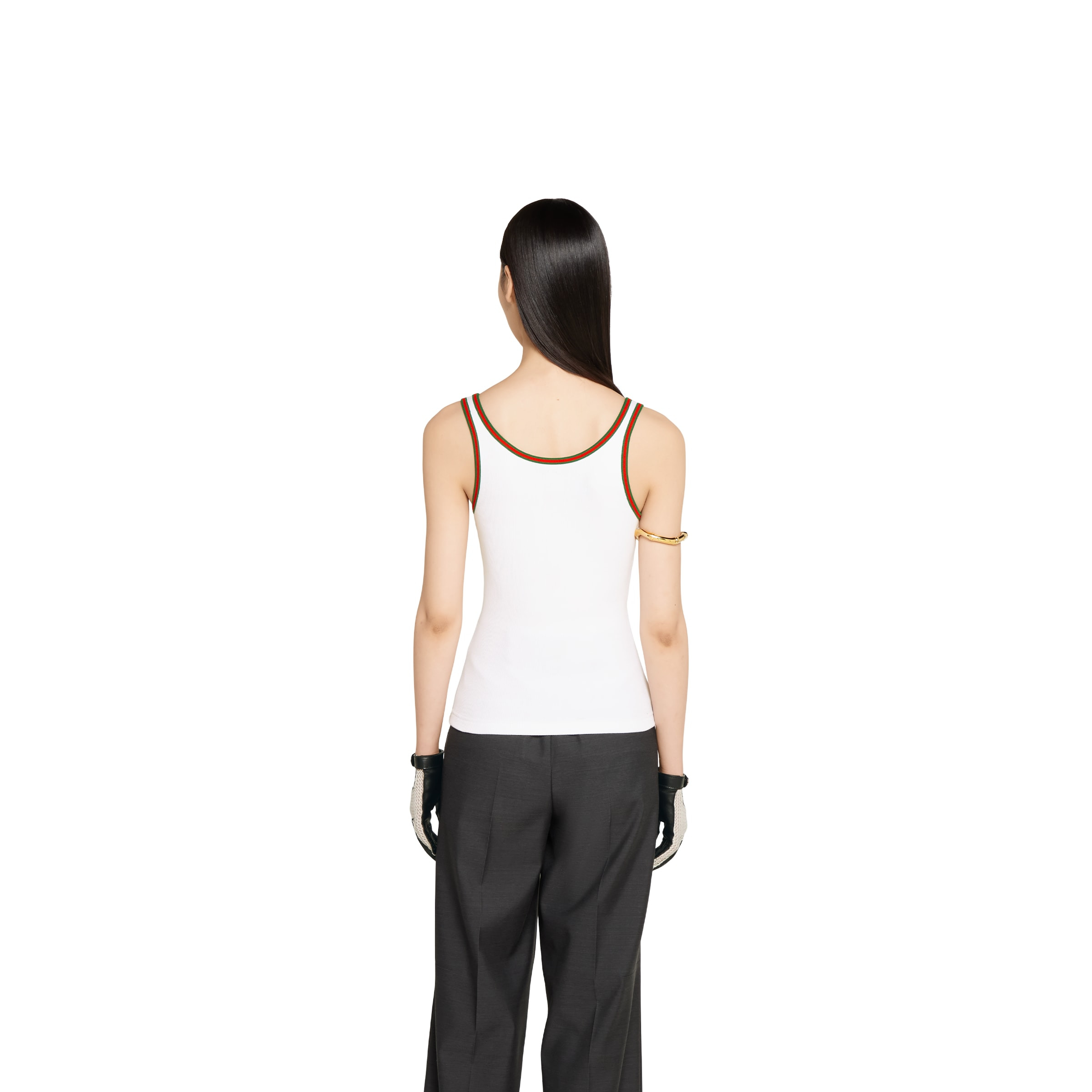 Cotton tank top with Web - 4