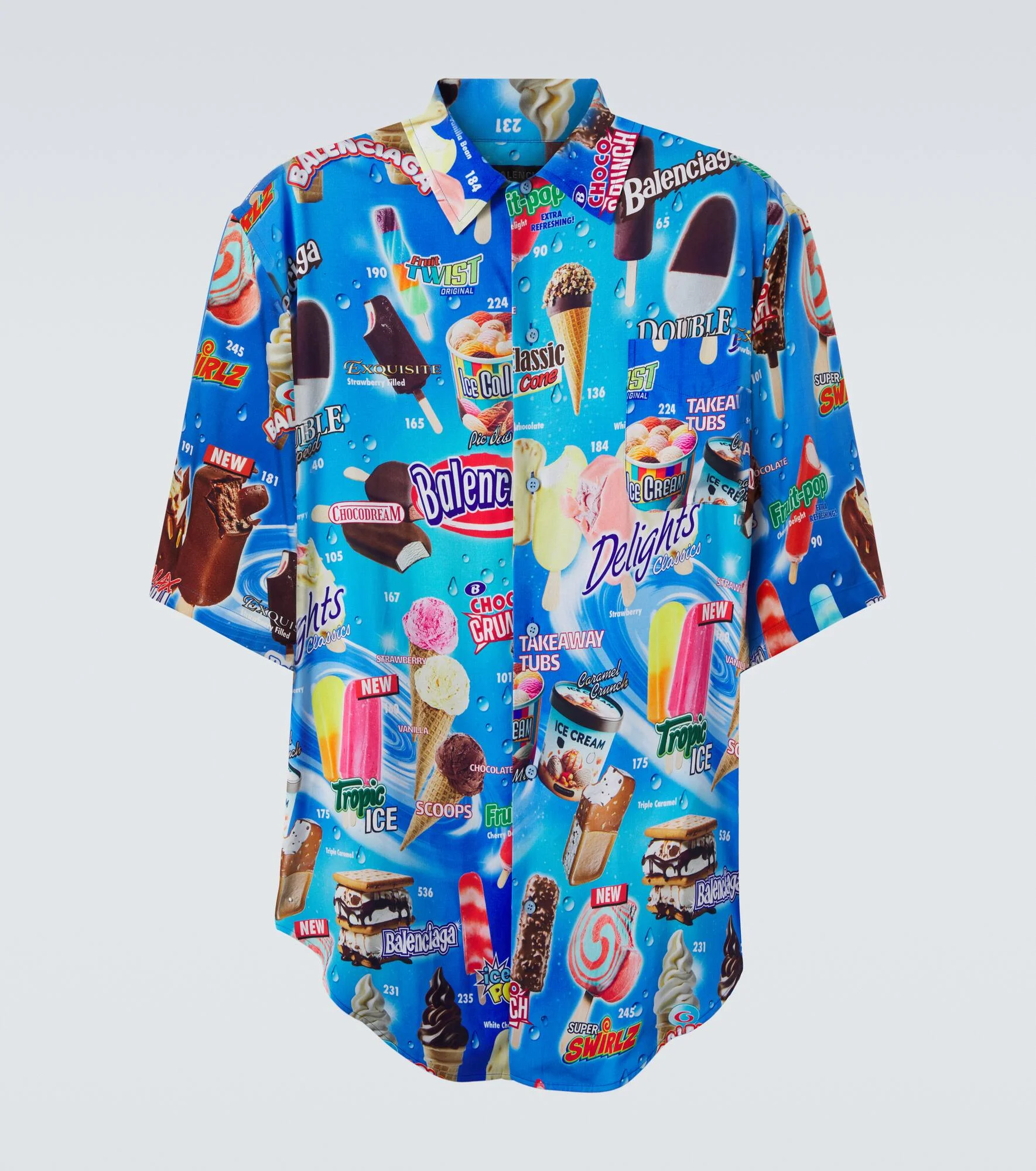 Printed satin shirt - 1