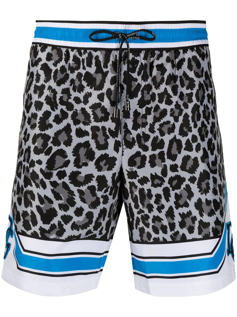 leopard print swimming trunks - 1