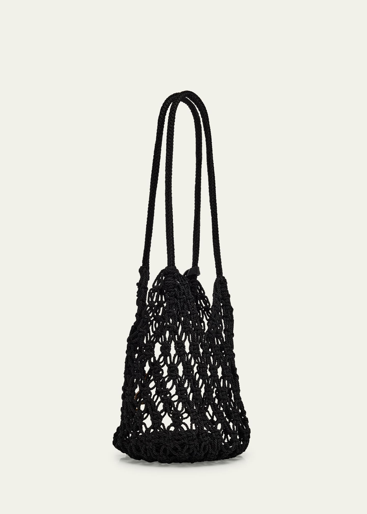 Small YSL Crochet Shopper Tote Bag - 3