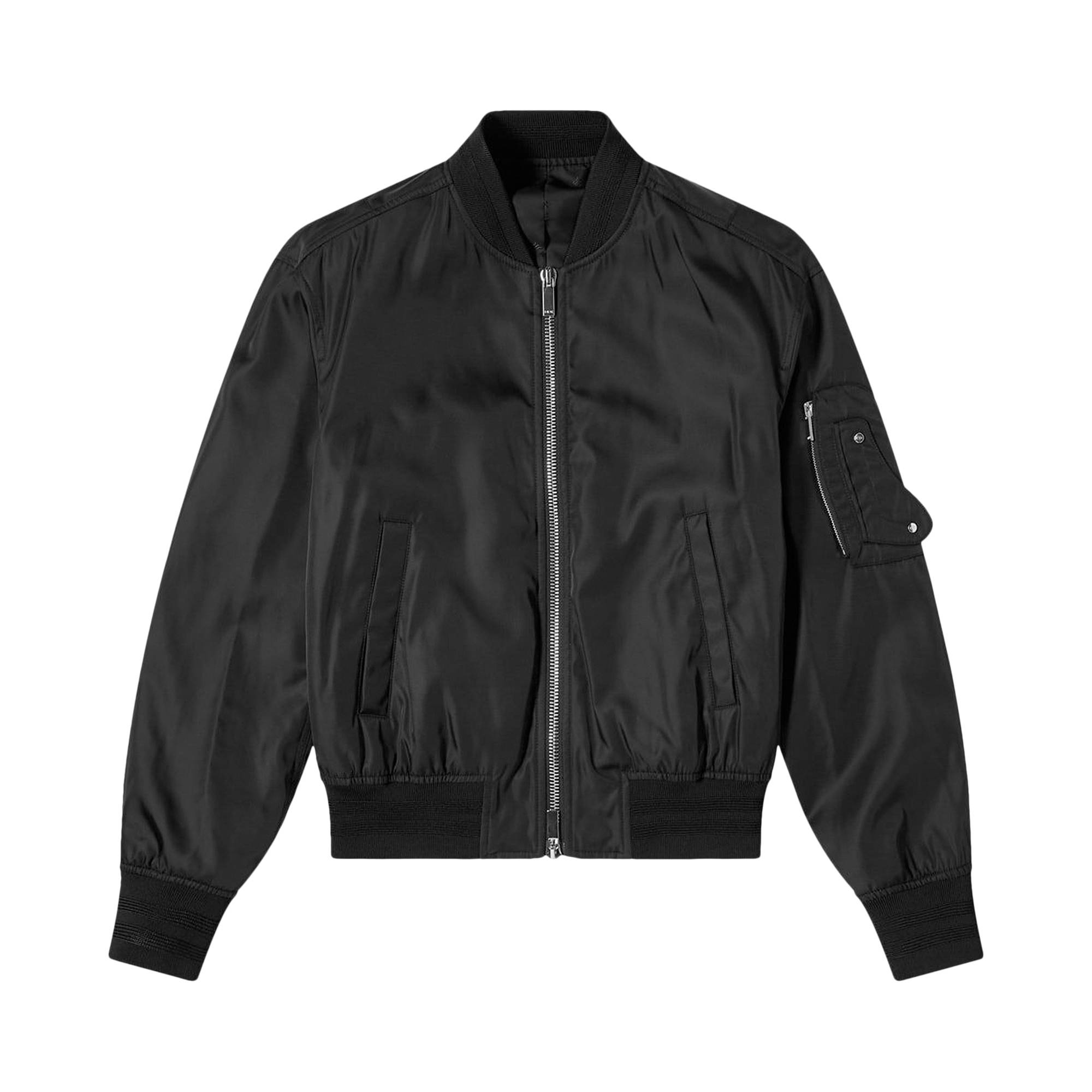 Dior Embroidered Logo Bomber Jacket 'Black' - 1