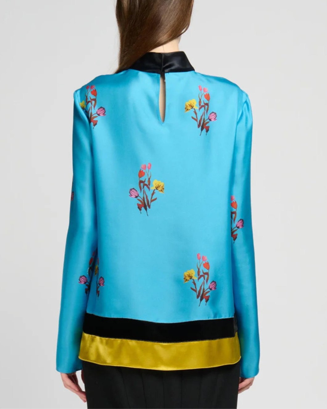 TULIP SILK TWILL PRINTED TOP - 3