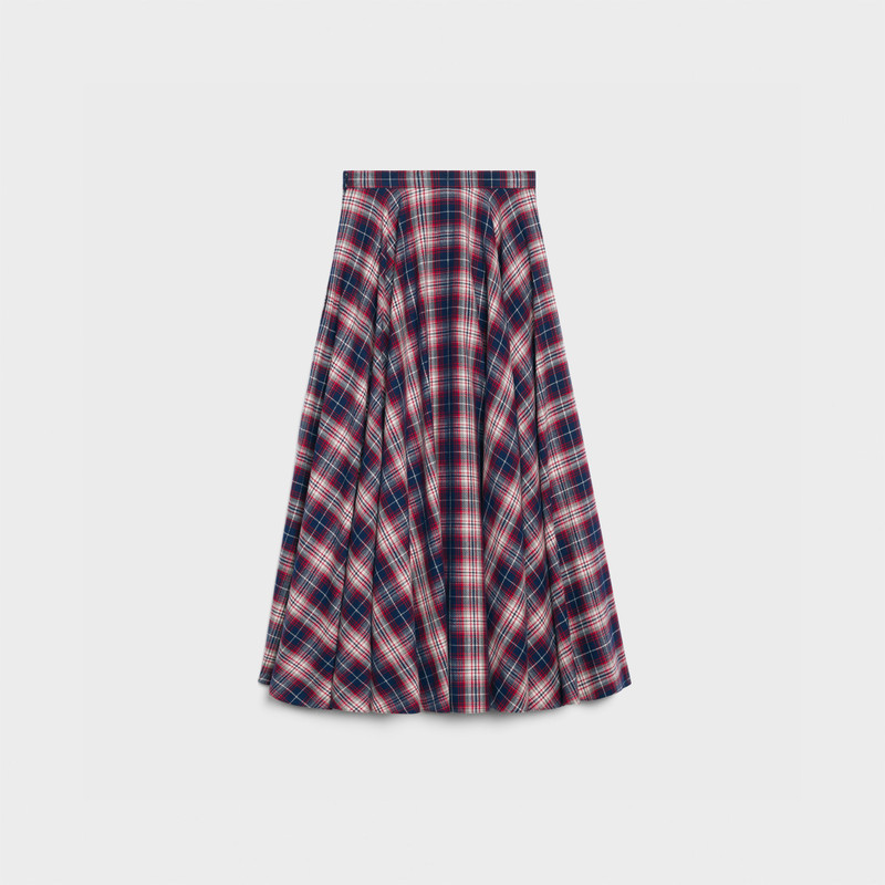 CELINE 90'S SKIRT WITH 2 PANELS IN ALPINE CHECK outlook