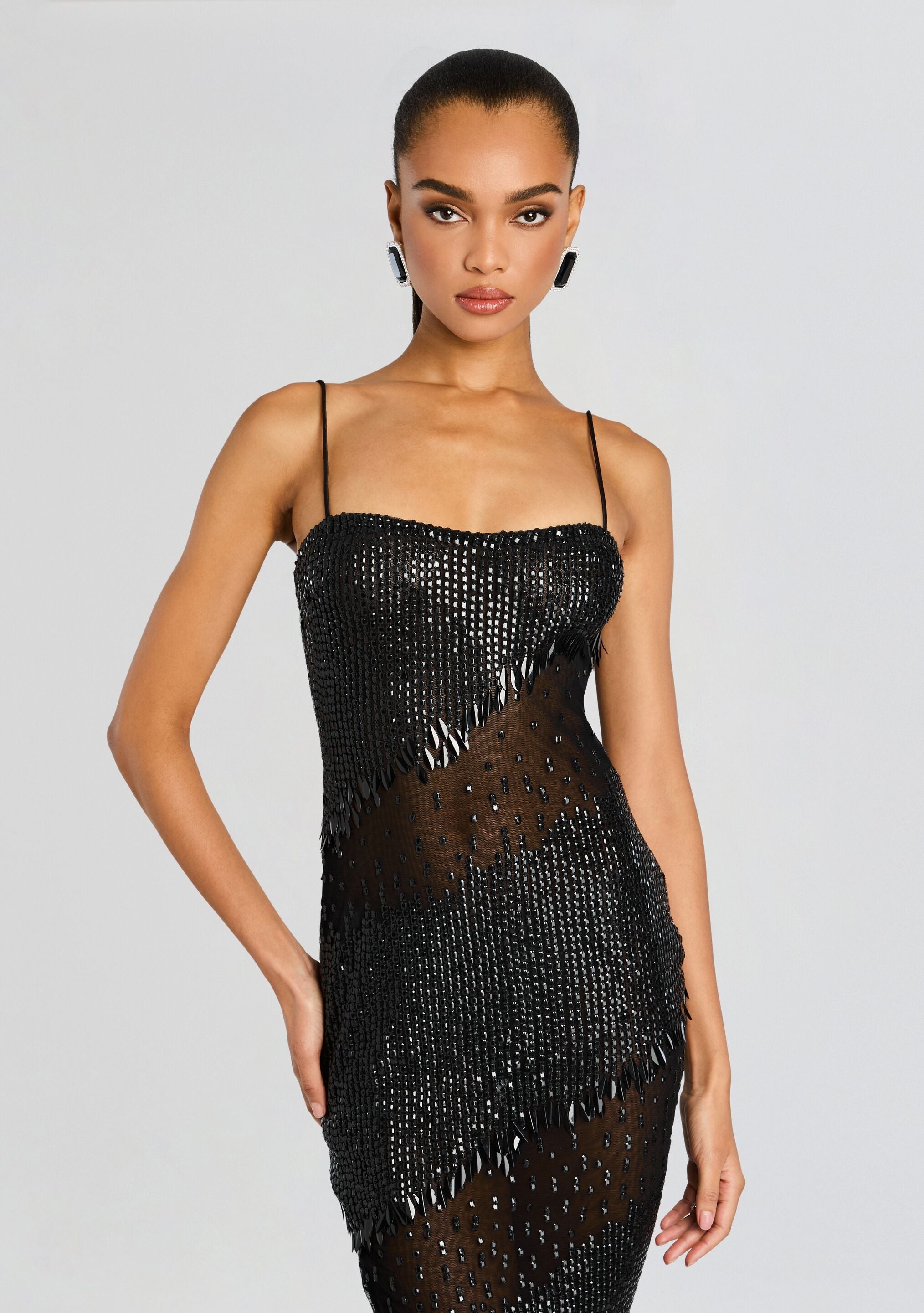 CARMINE EMBELLISHED DRESS - 5