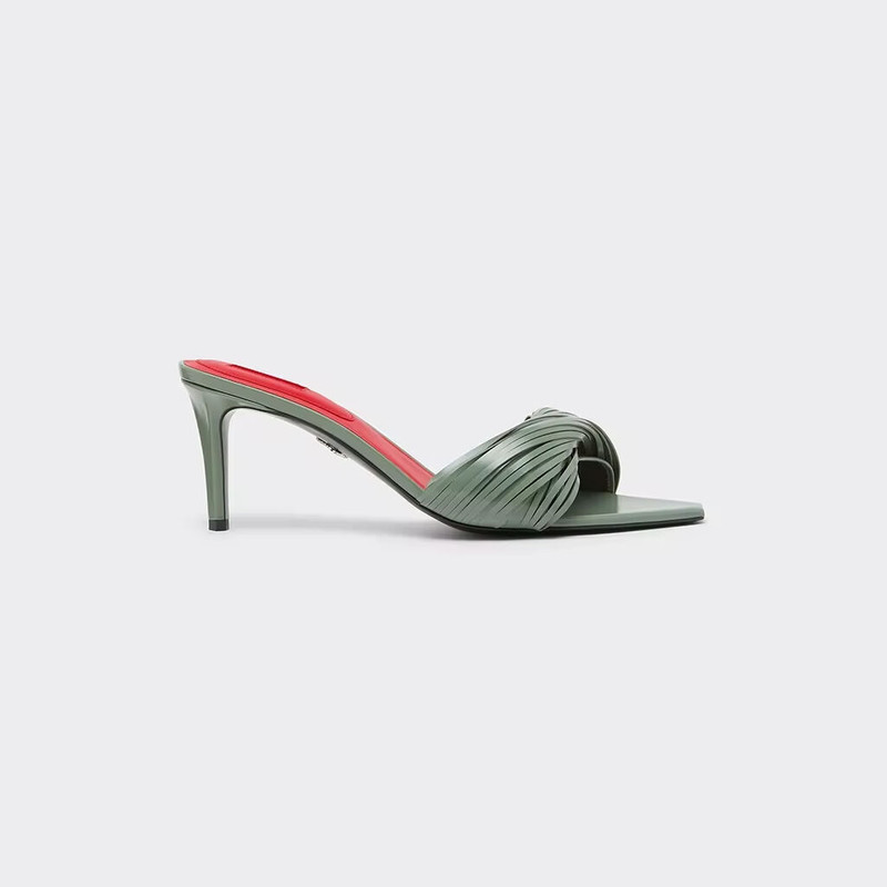 Leather Mules with Carved Fringes 7