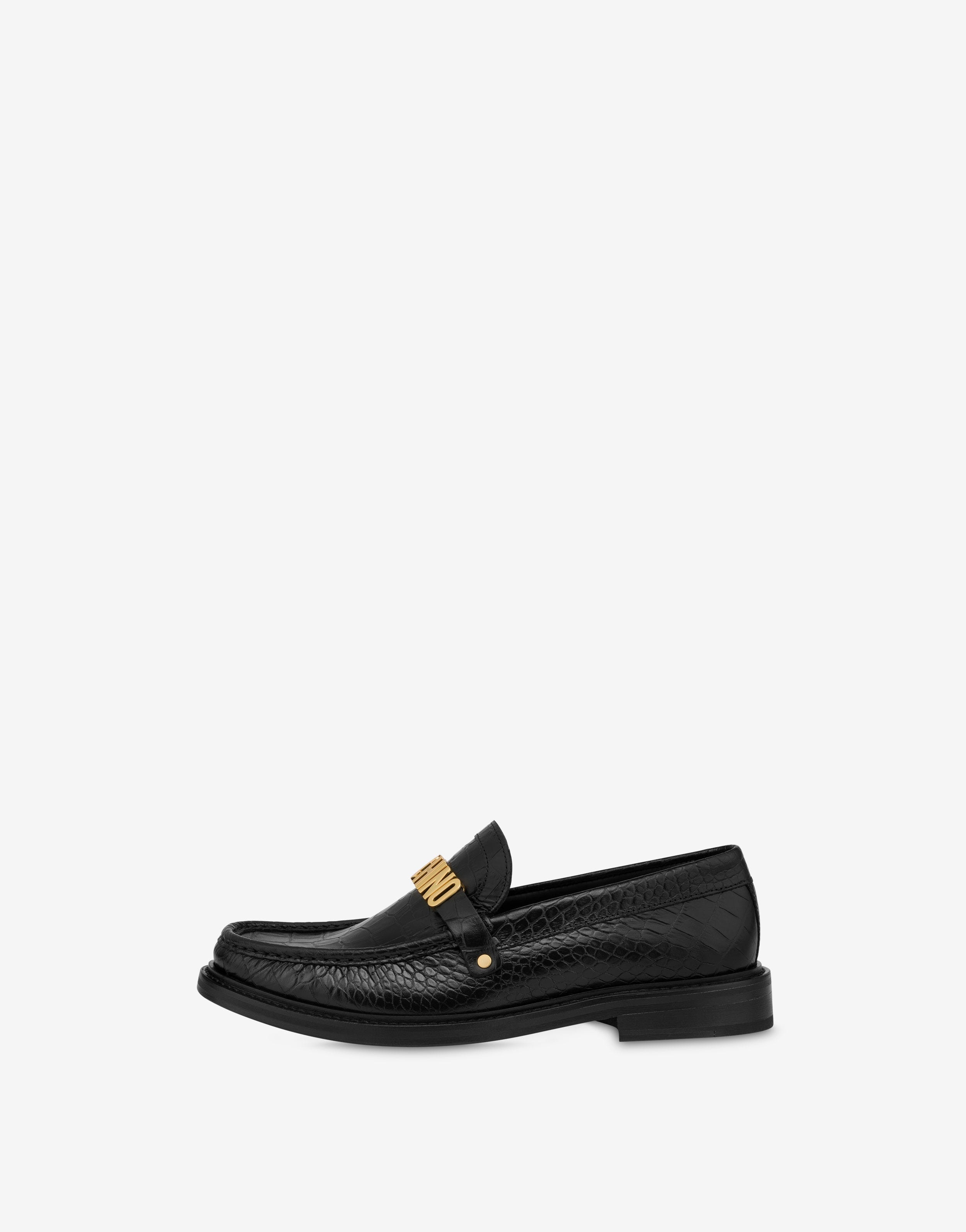 CROCODILE-PRINT CALFSKIN LOAFERS - 2