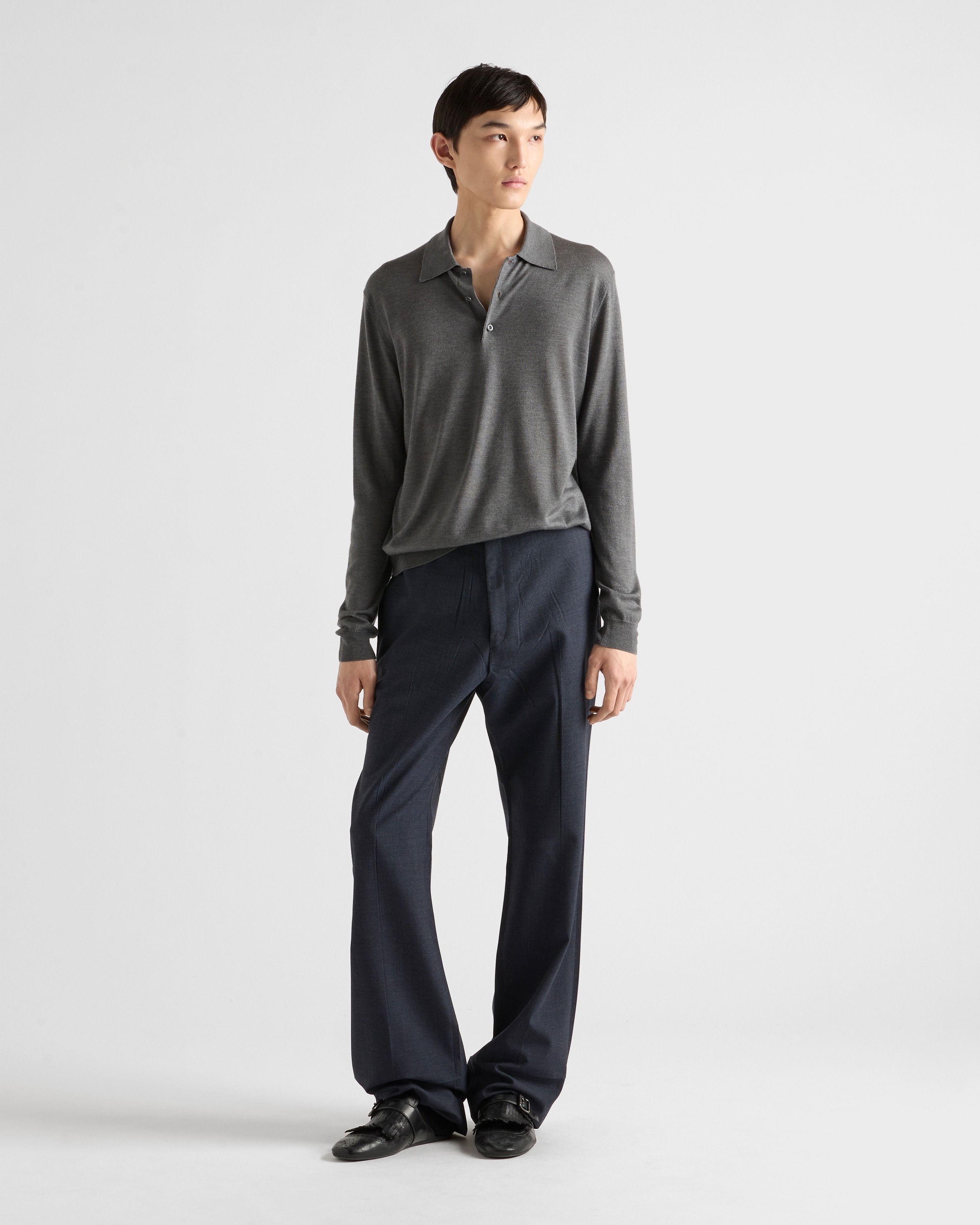 Cashmere and silk polo shirt - 2