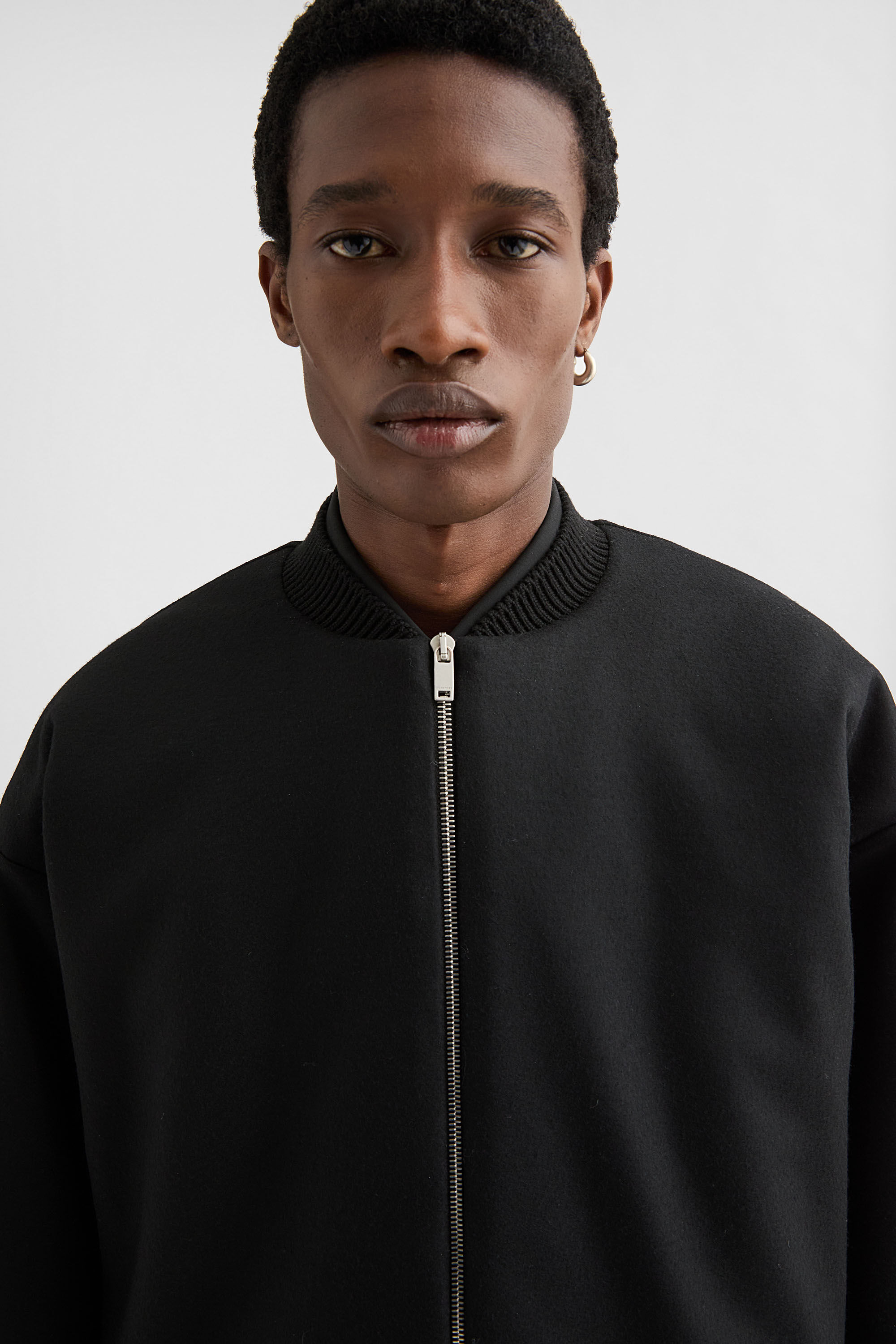 Wool Melton Padded Bomber Jacket - 6