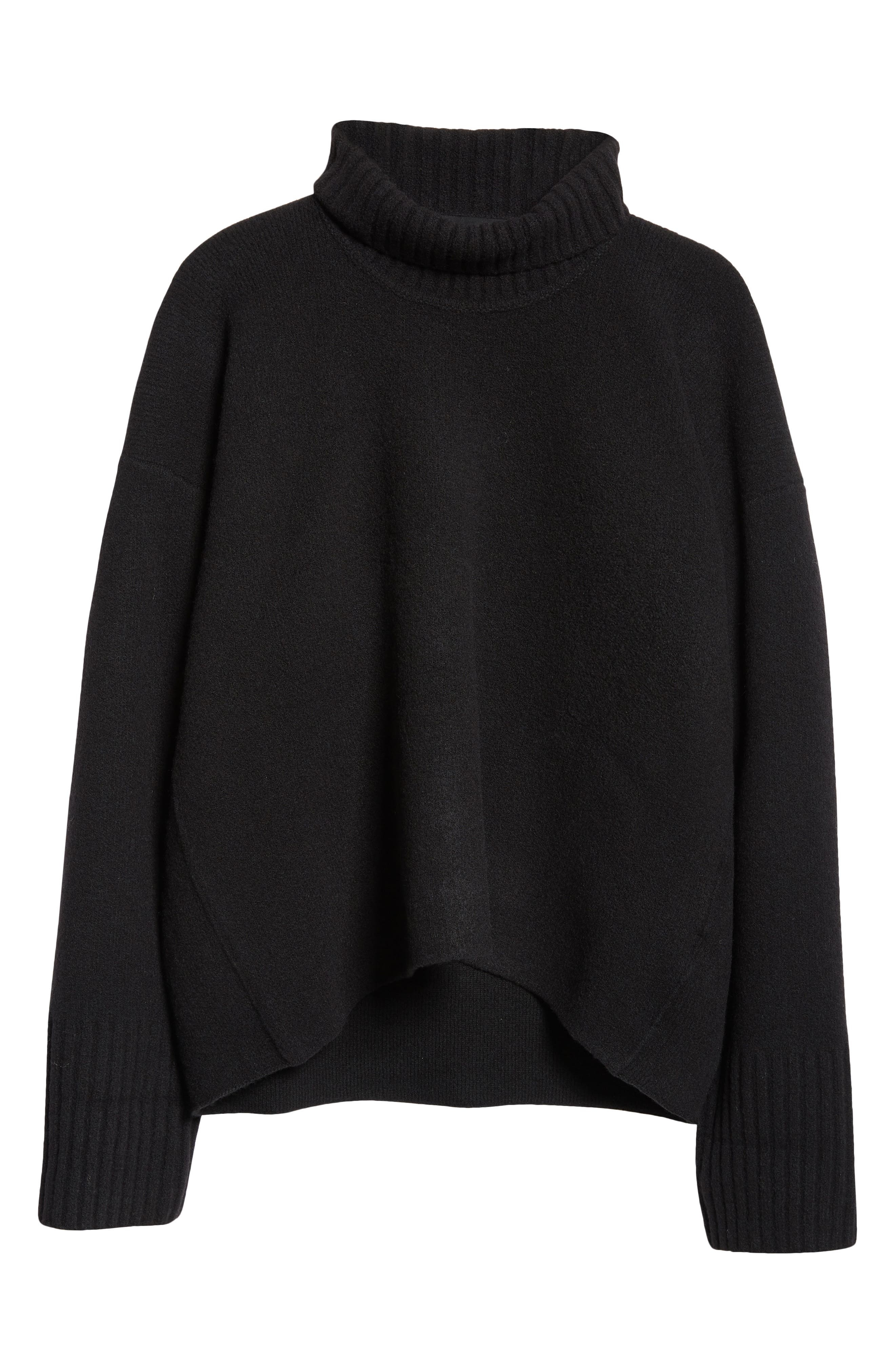 Proenza Schouler Sandra Cashmere & Wool Blend Turtleneck Sweater in Black at Nordstrom - 6