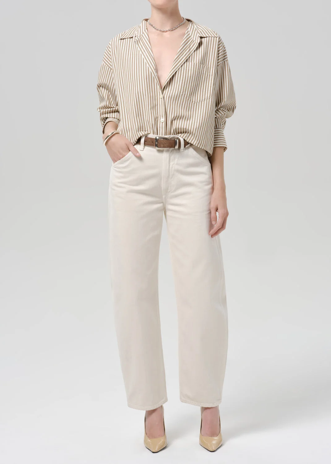 Petit Ami Shirt In Sandatlas Stripe - 1
