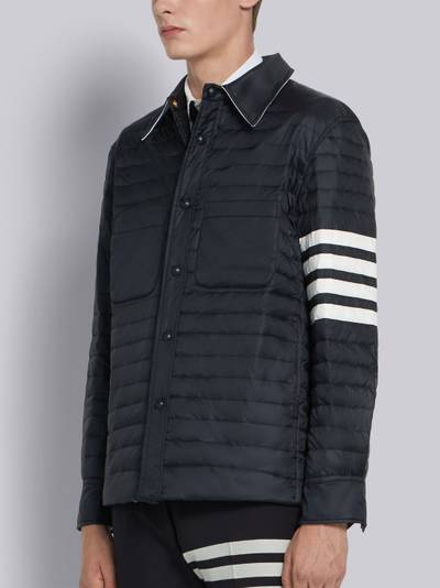 Thom Browne Navy Down Fill 4-Bar Shirt Jacket outlook