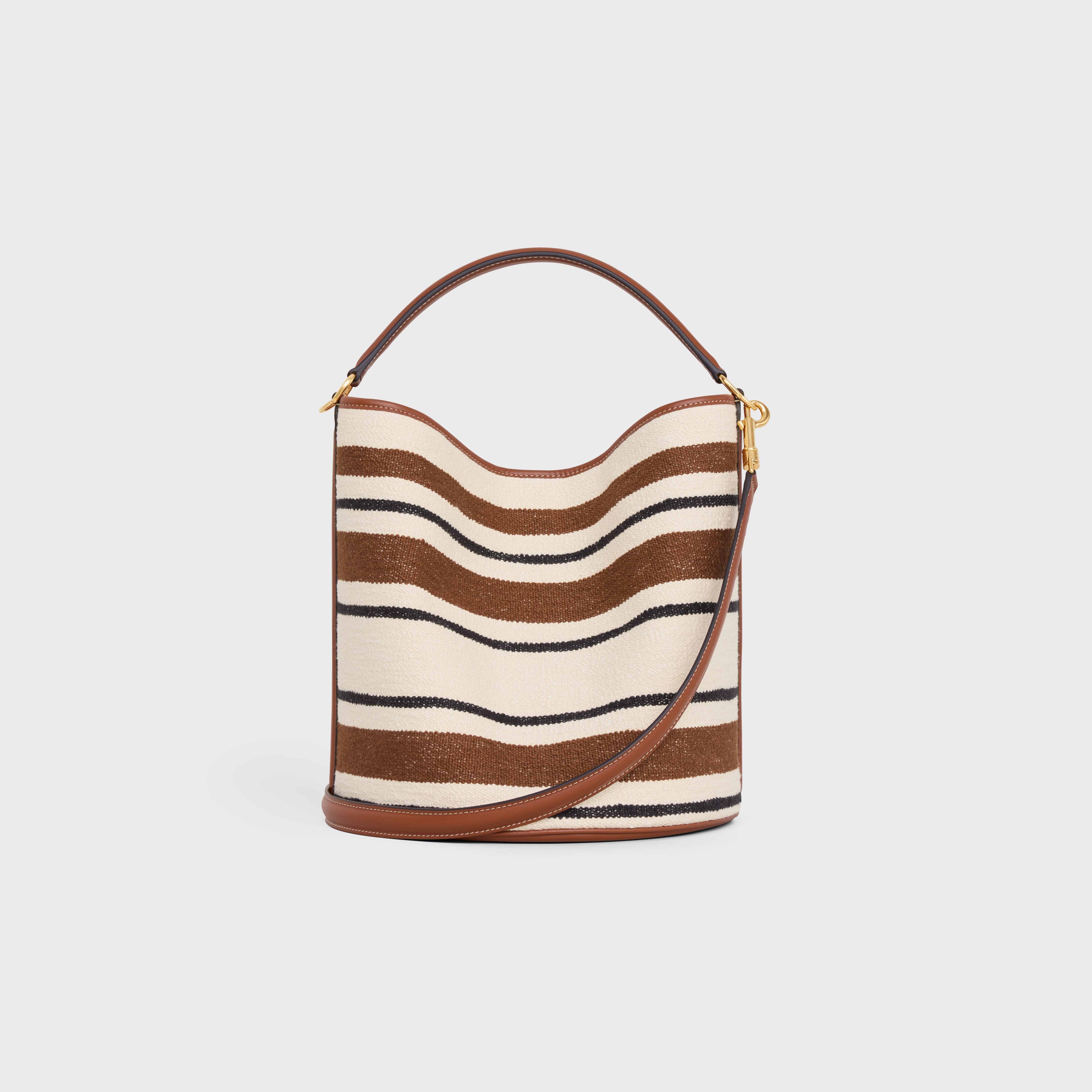 Bucket 16 Bag in striped textile with celine JACQUARD - 3