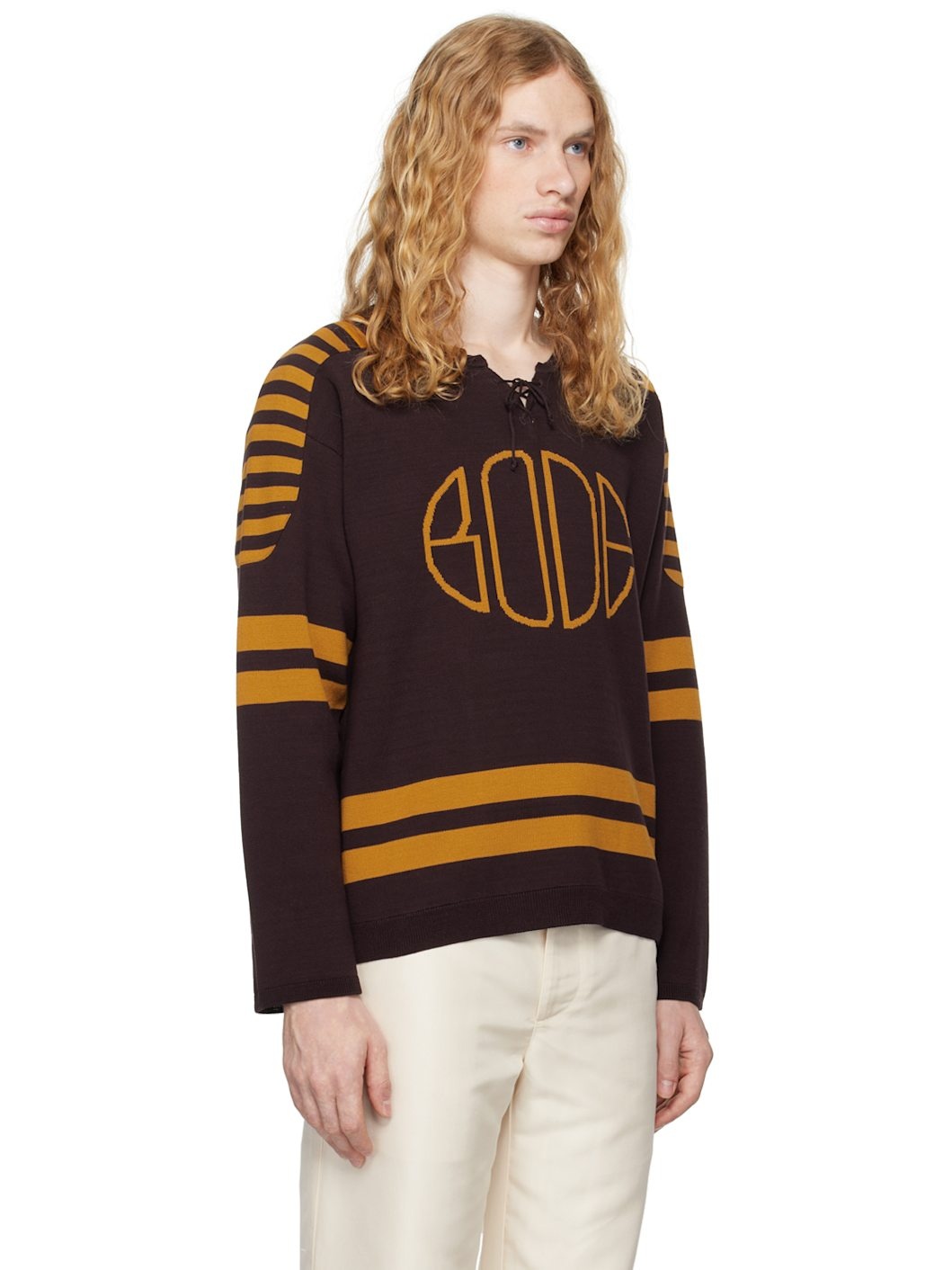 Brown & Yellow Rink Sweater - 2