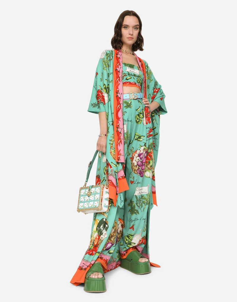 Dolce & Gabbana Calfskin and raffia crochet Dolce Box bag outlook