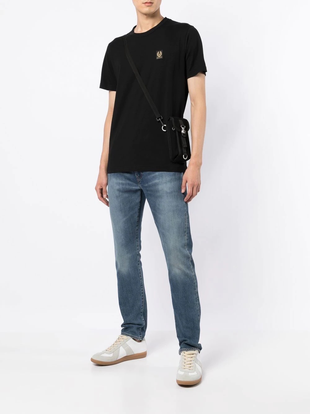 logo-patch crew neck T-shirt - 2