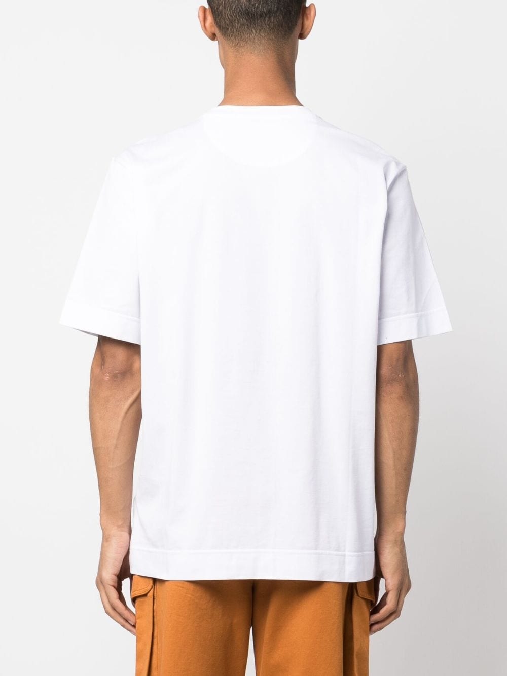 monogram-print crew-neck oversized T-shirt - 4