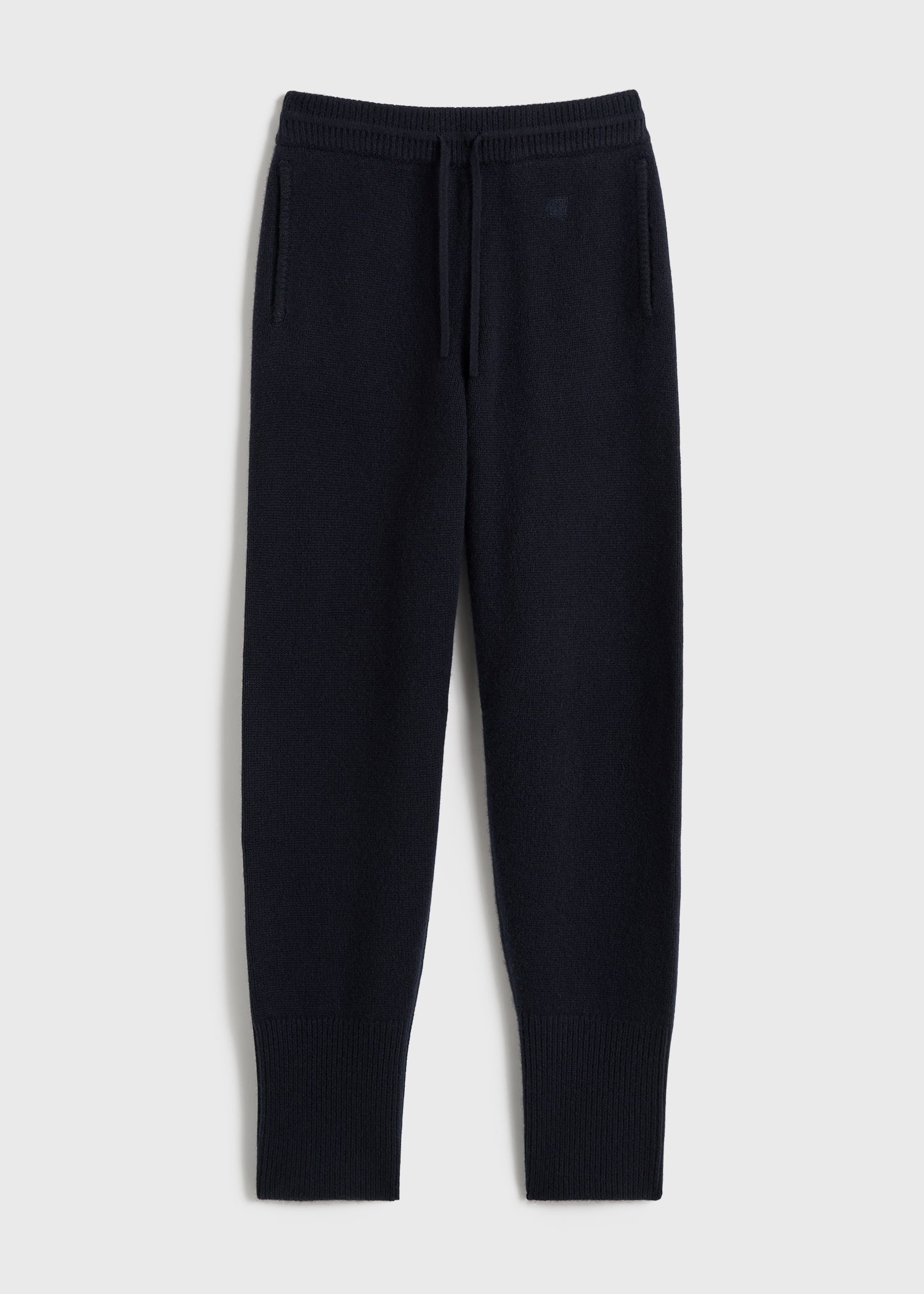 Drawstring cashmere sweatpants navy - 1