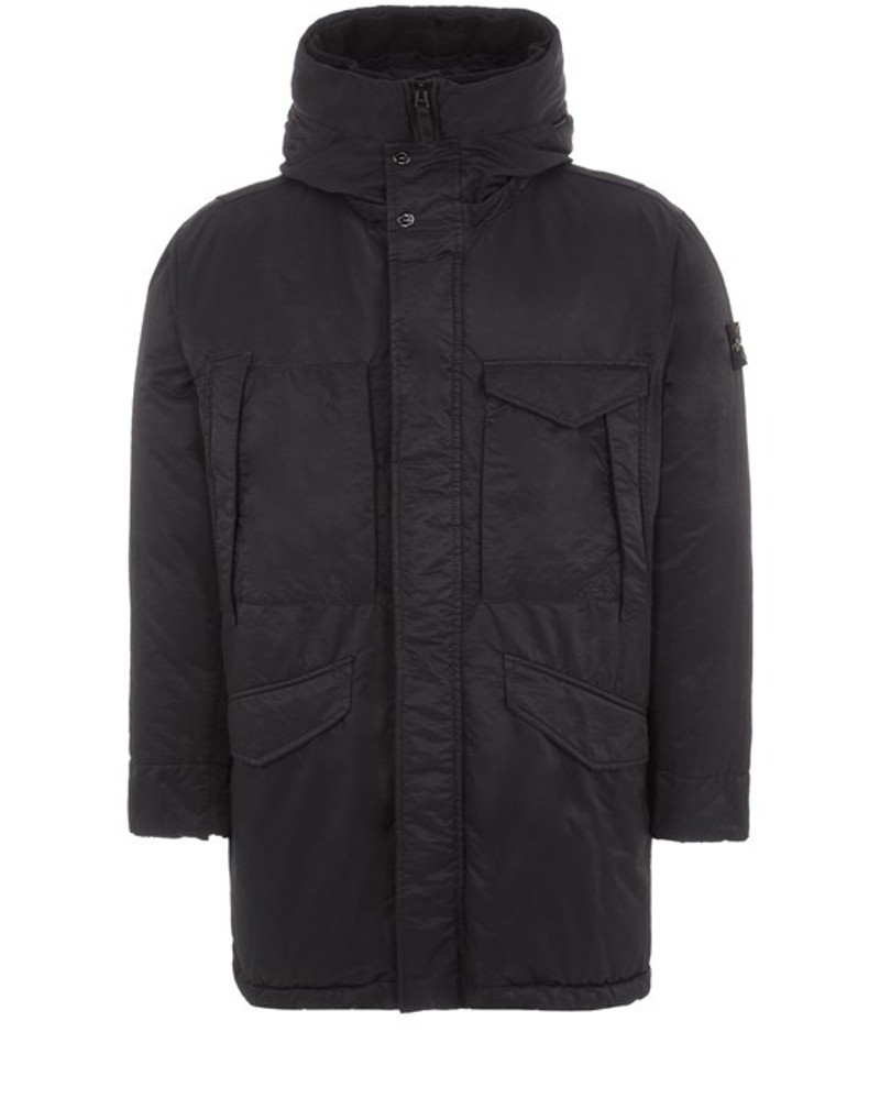 Stone Island 70821 OPAQUE NYLON TWILL DOWN BLACK | REVERSIBLE