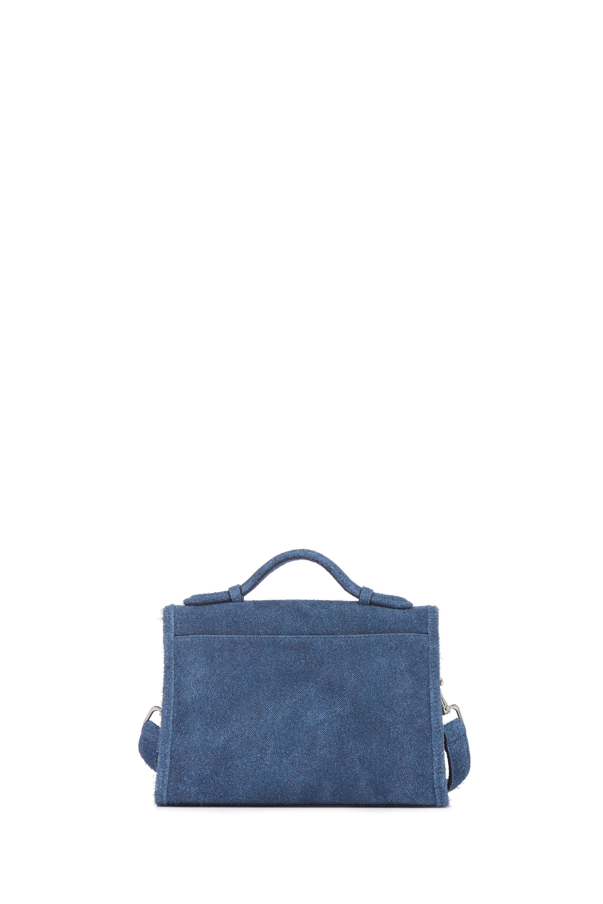 Small Leonora in Medium Blue Suede Denim - 3
