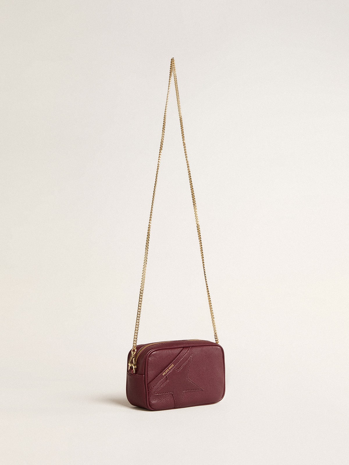 Mini Star Bag in wine-red leather with tone-on-tone star - 3
