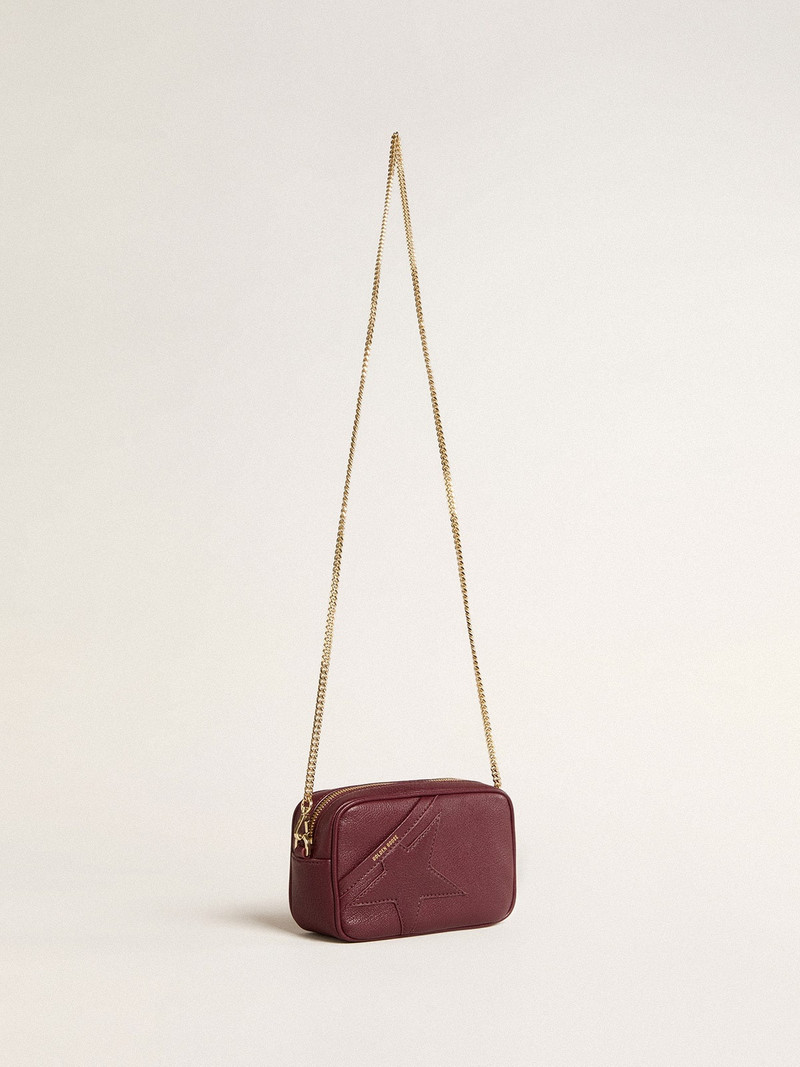 Mini Star Bag in wine-red leather with tone-on-tone star 3