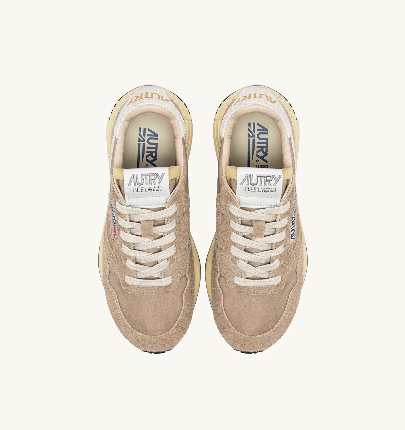 REELWIND LOW SNEAKERS IN PEPPER AND WHITE SUEDE AND NYLON - 5