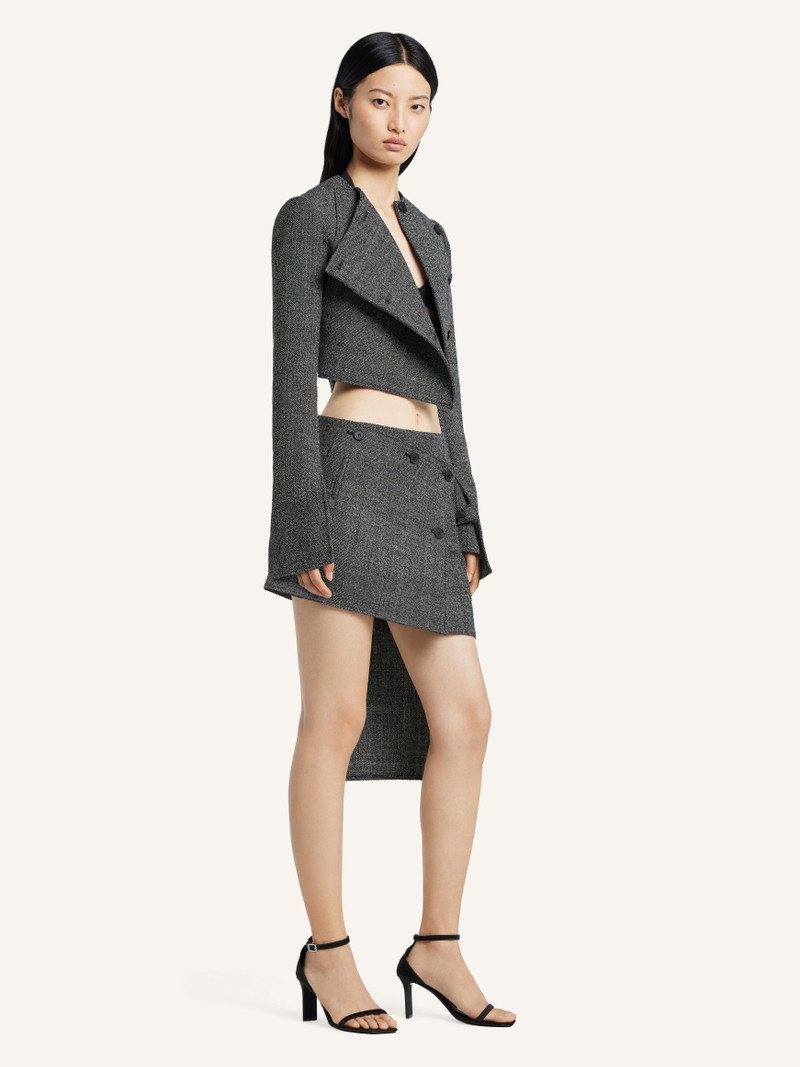 OBLIQUE CAVIAR MINI-SKIRT 3