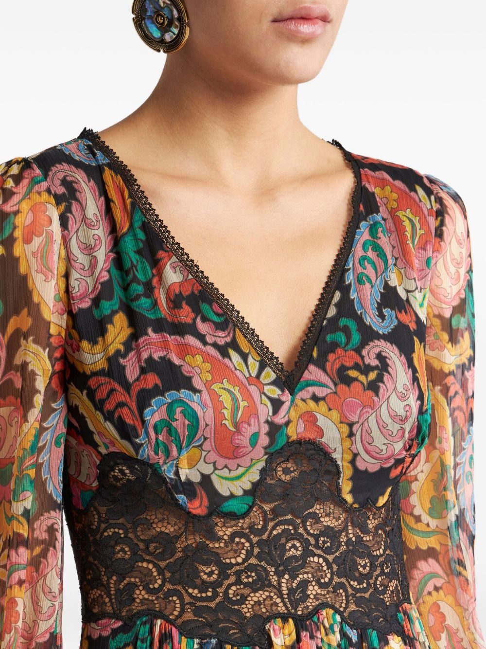 paisley-print dress - 4