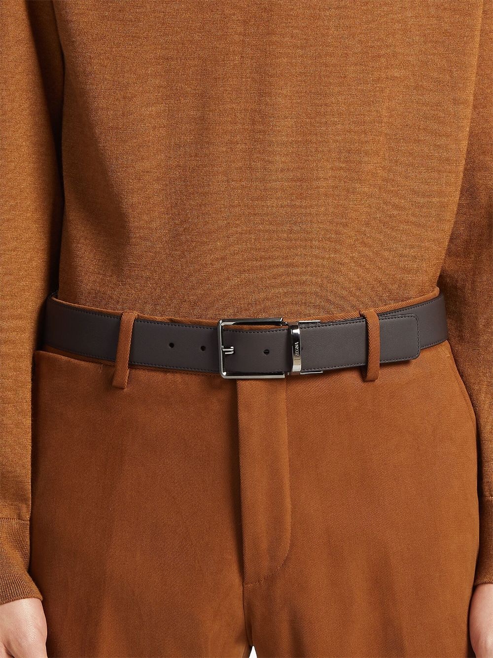 reversible leather belt - 3